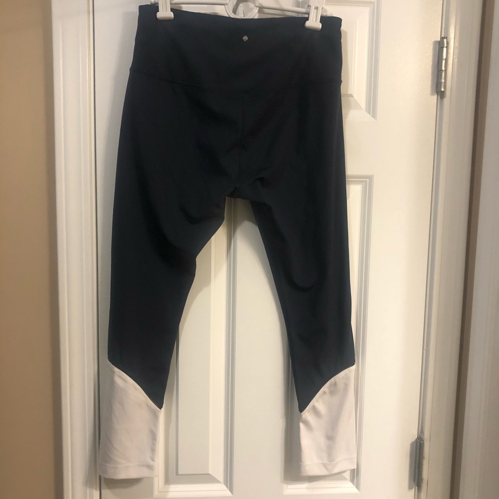 Kate Spade Athletic Leggings Navy Crop Size M